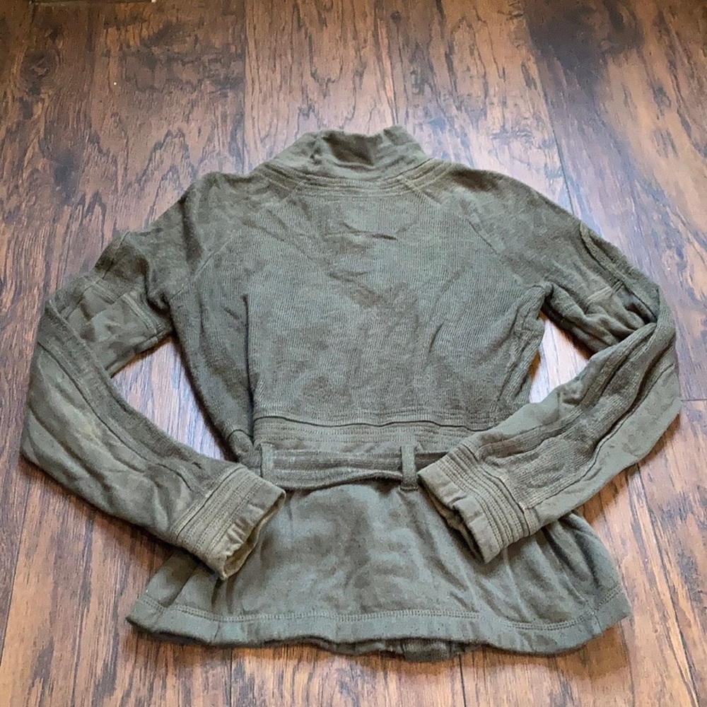 Free People Green Button Down Jacket - image 7